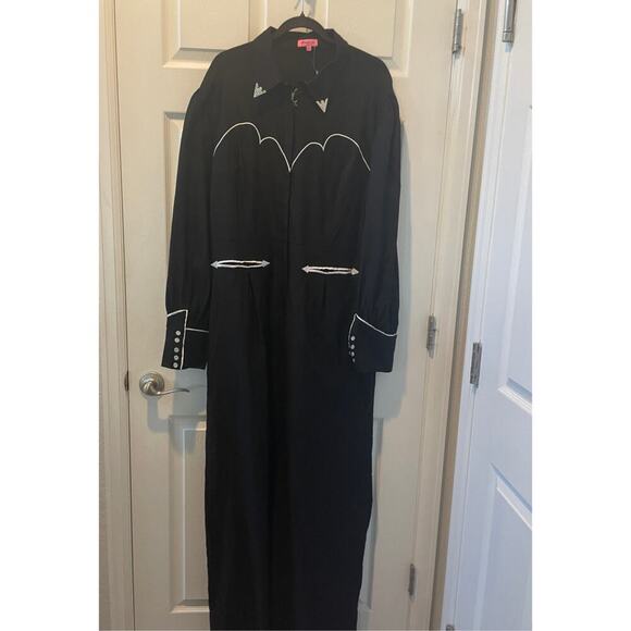 Unique Vintage Rebel Love Western Jumpsuit Rockabilly Retro1950s Sz 3X #34 - Picture 3 of 12